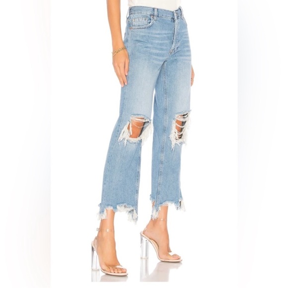 Free People We The Free Maggie Straight Jean in Light Stone Size 30 - Picture 8 of 16